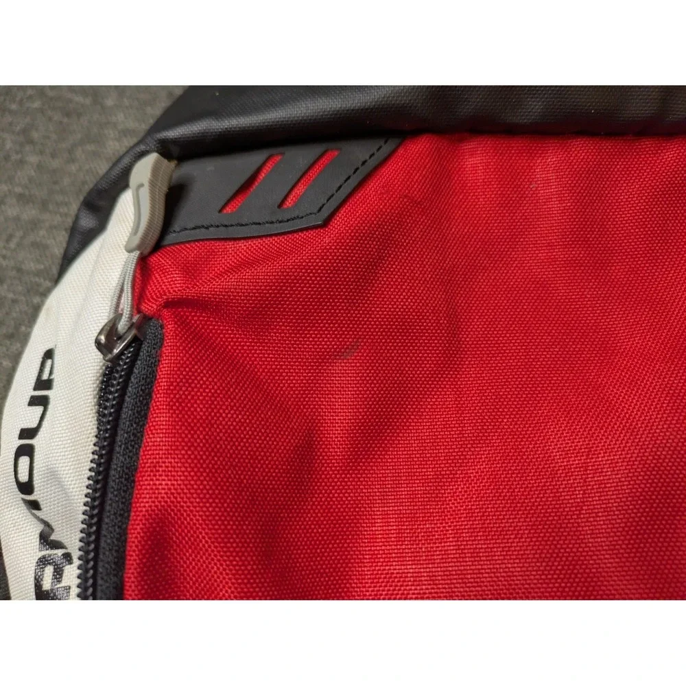 Under Armour Storm Heat Gear Team Hustle Backpack Red Big Logo School Book Bag